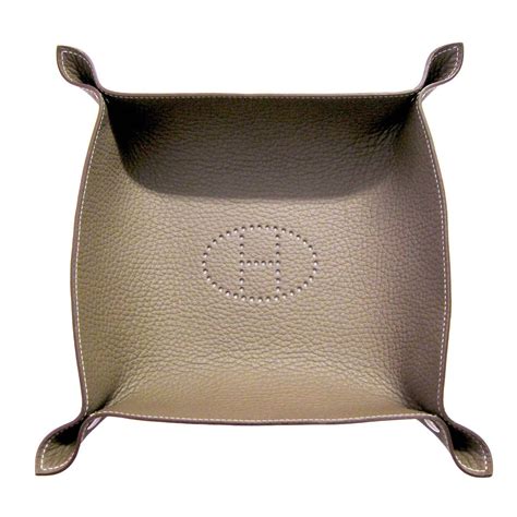 hermes leather tray